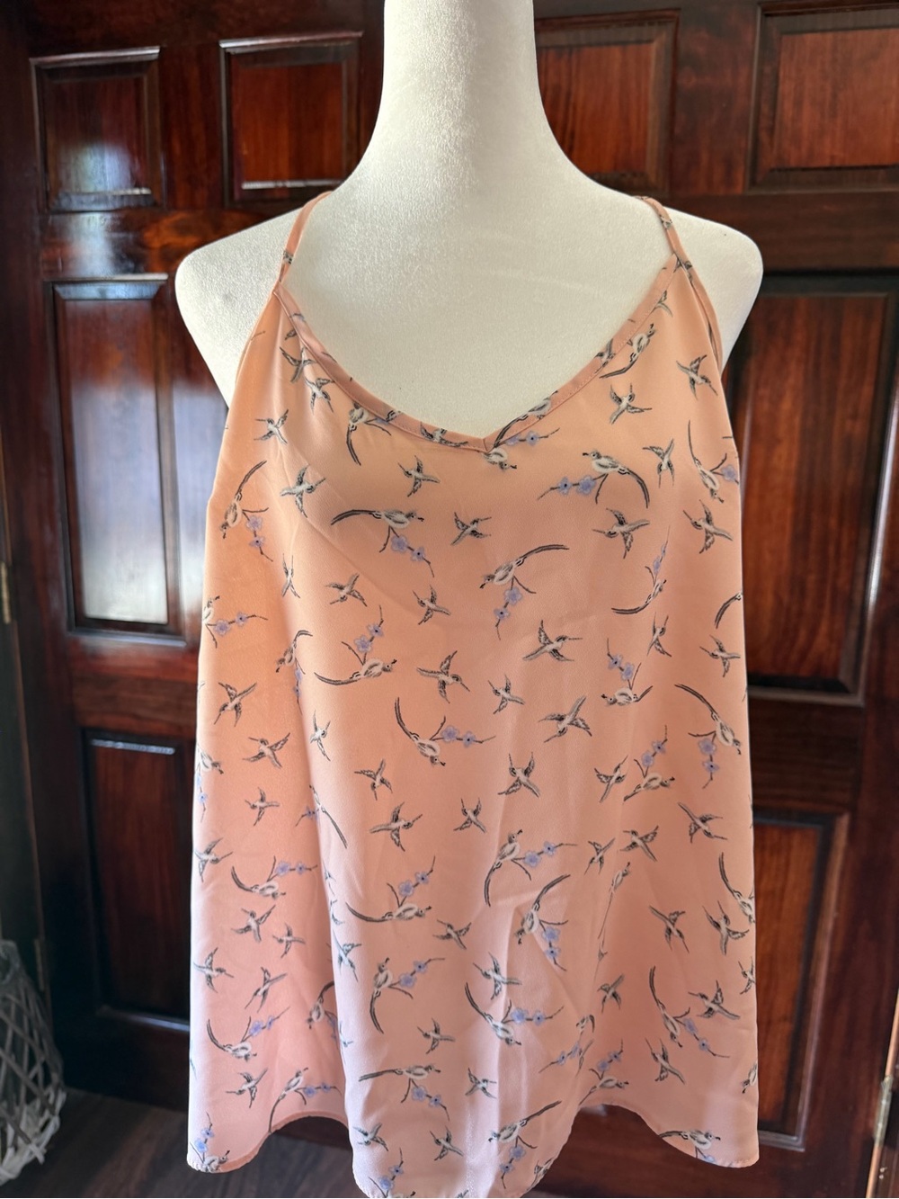 Atmosphere Peach Floral Slip Top